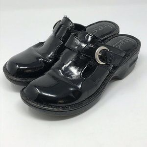 BOC BORN  Black Patent Leather Mules